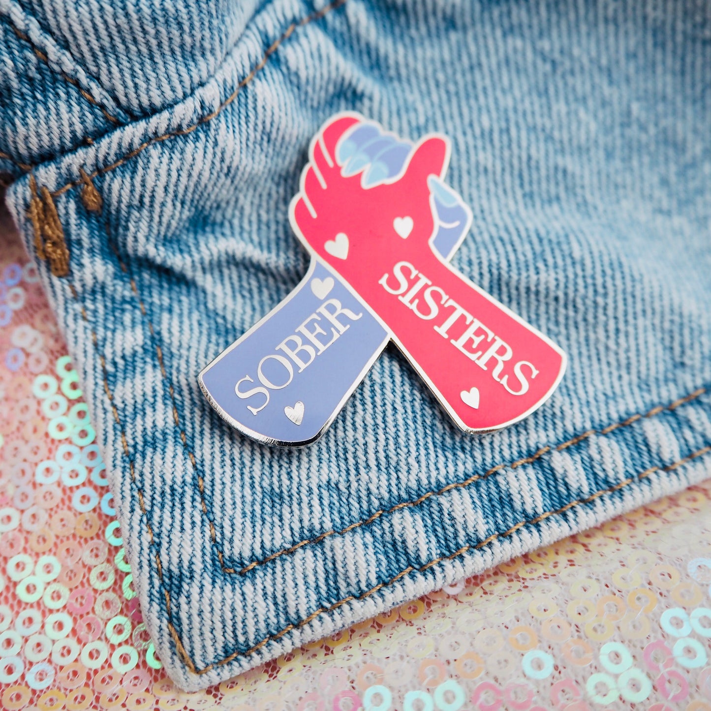 Sober Sisters Pin Badge