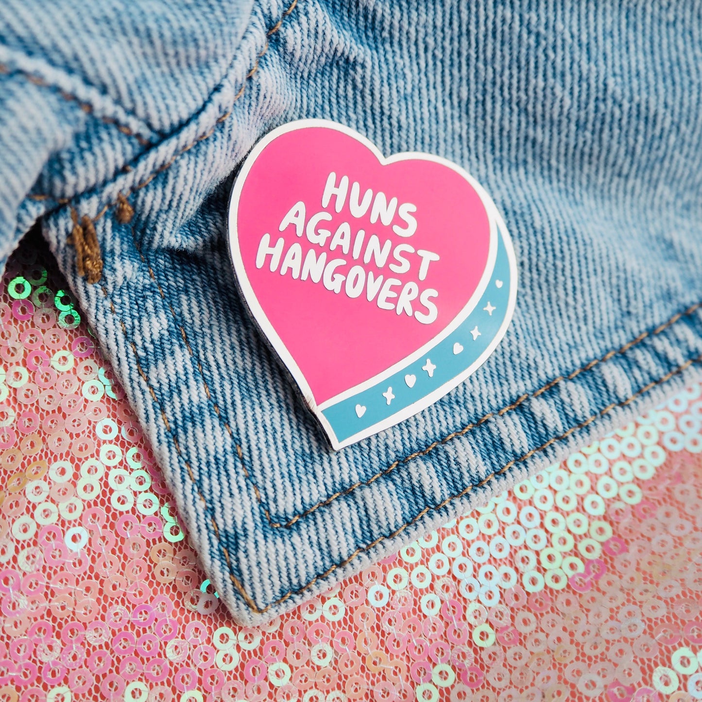 Huns Against Hangovers Pin Badge