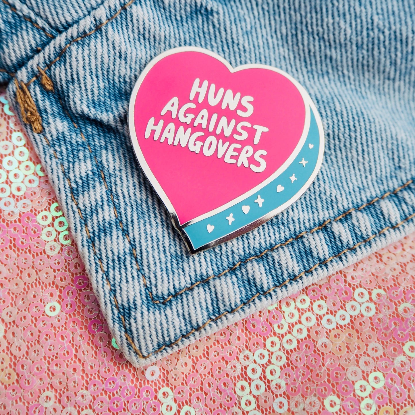 Huns Against Hangovers Pin Badge