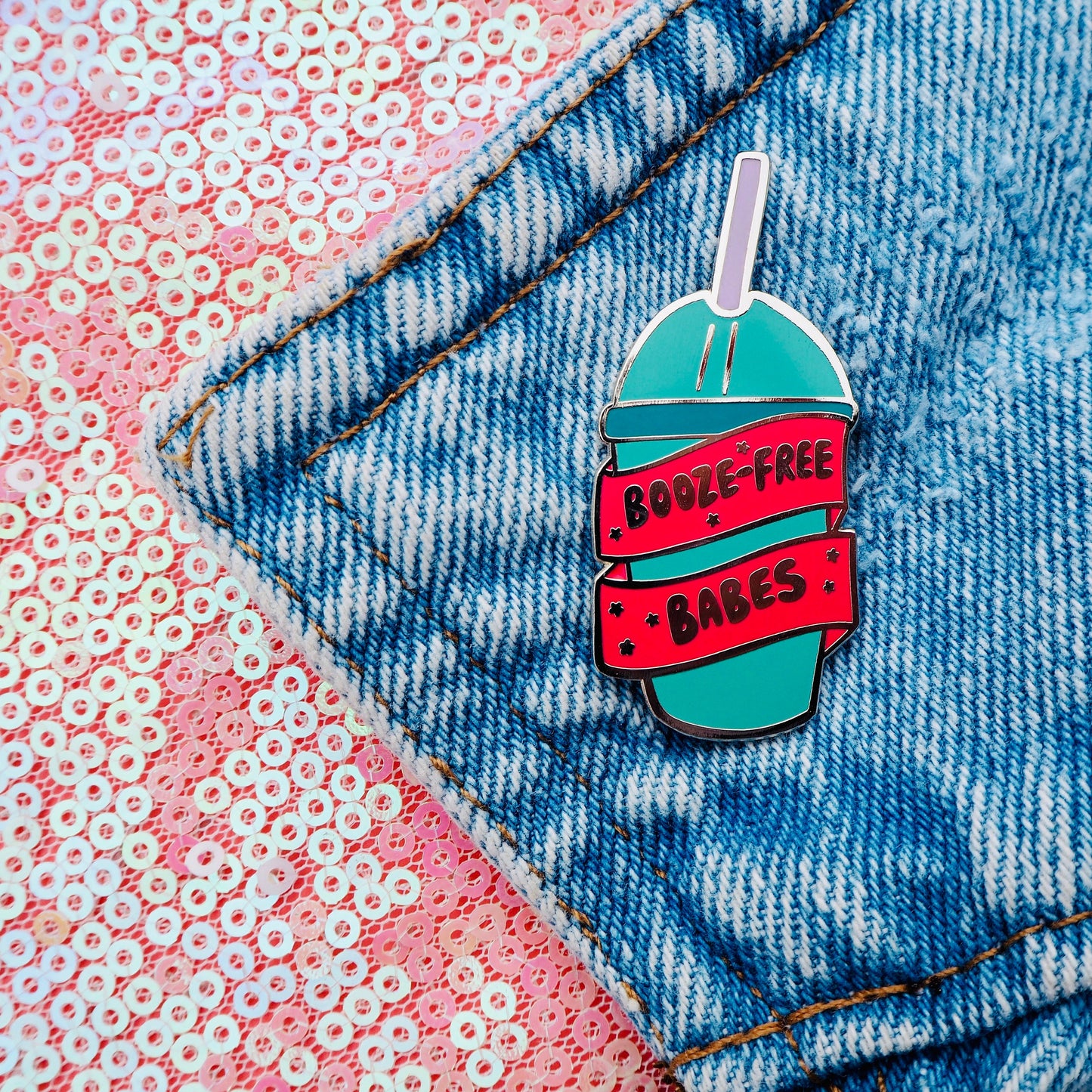 Booze Free Babes Pin
