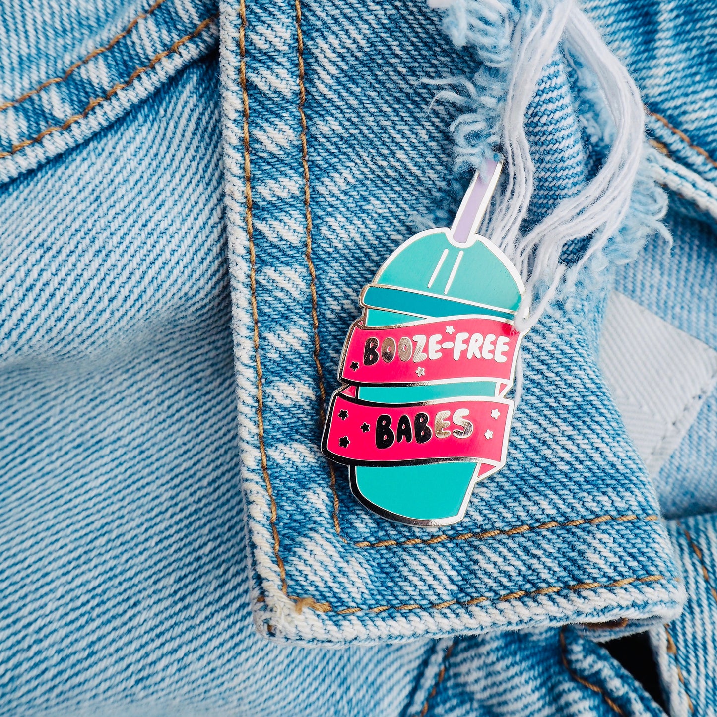 Booze Free Babes Pin