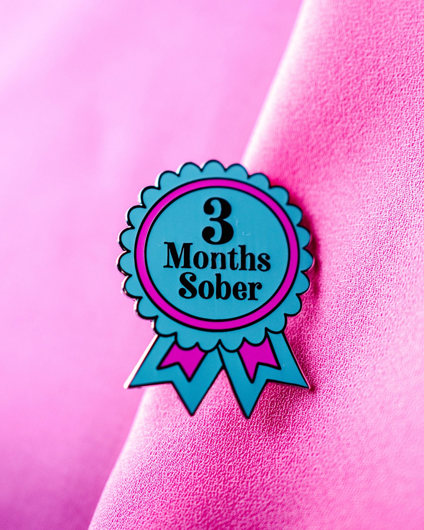 3 Months Sober Pin