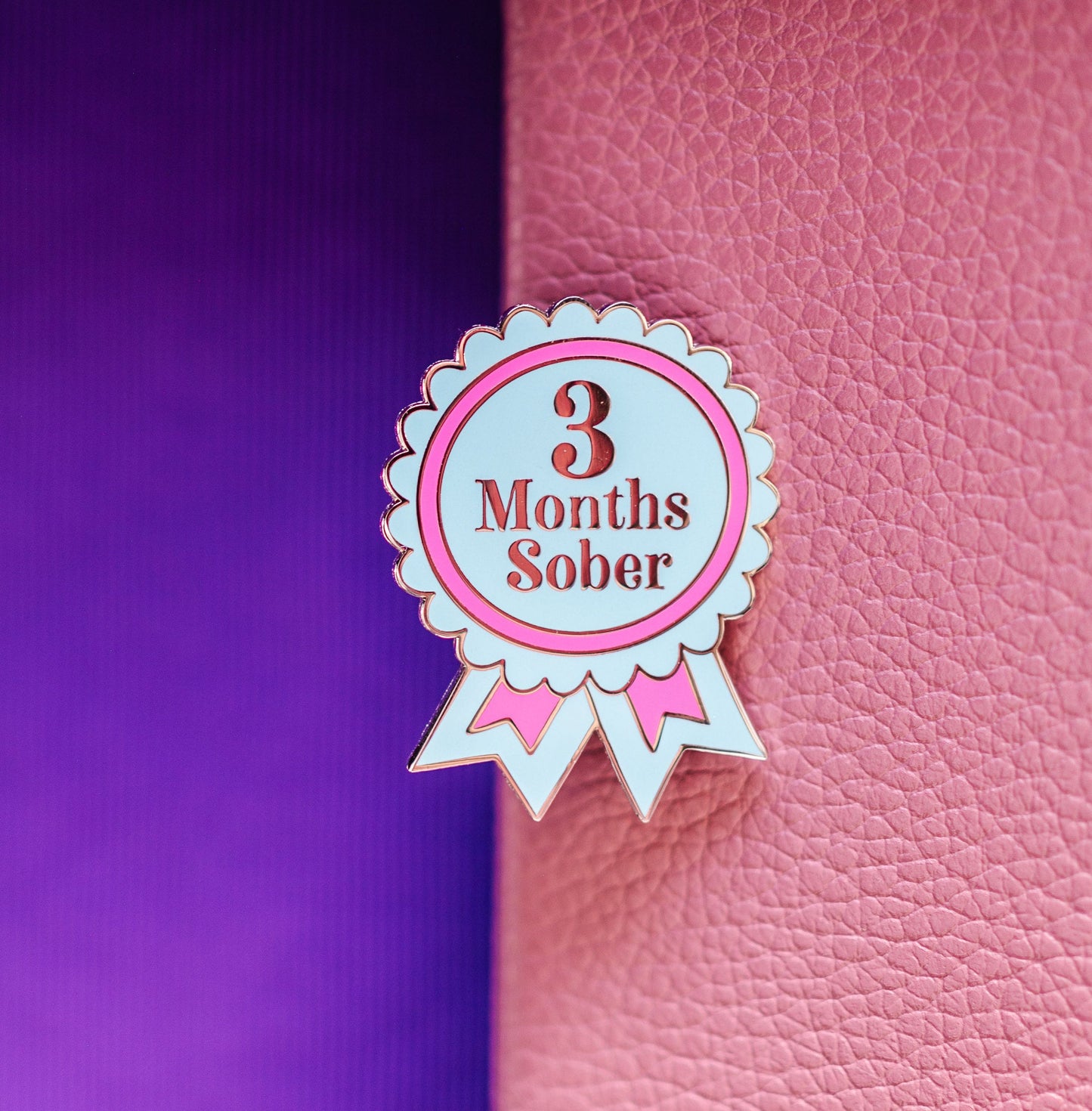 3 Months Sober Pin