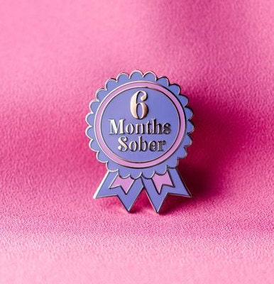 6 Months Sober Pin