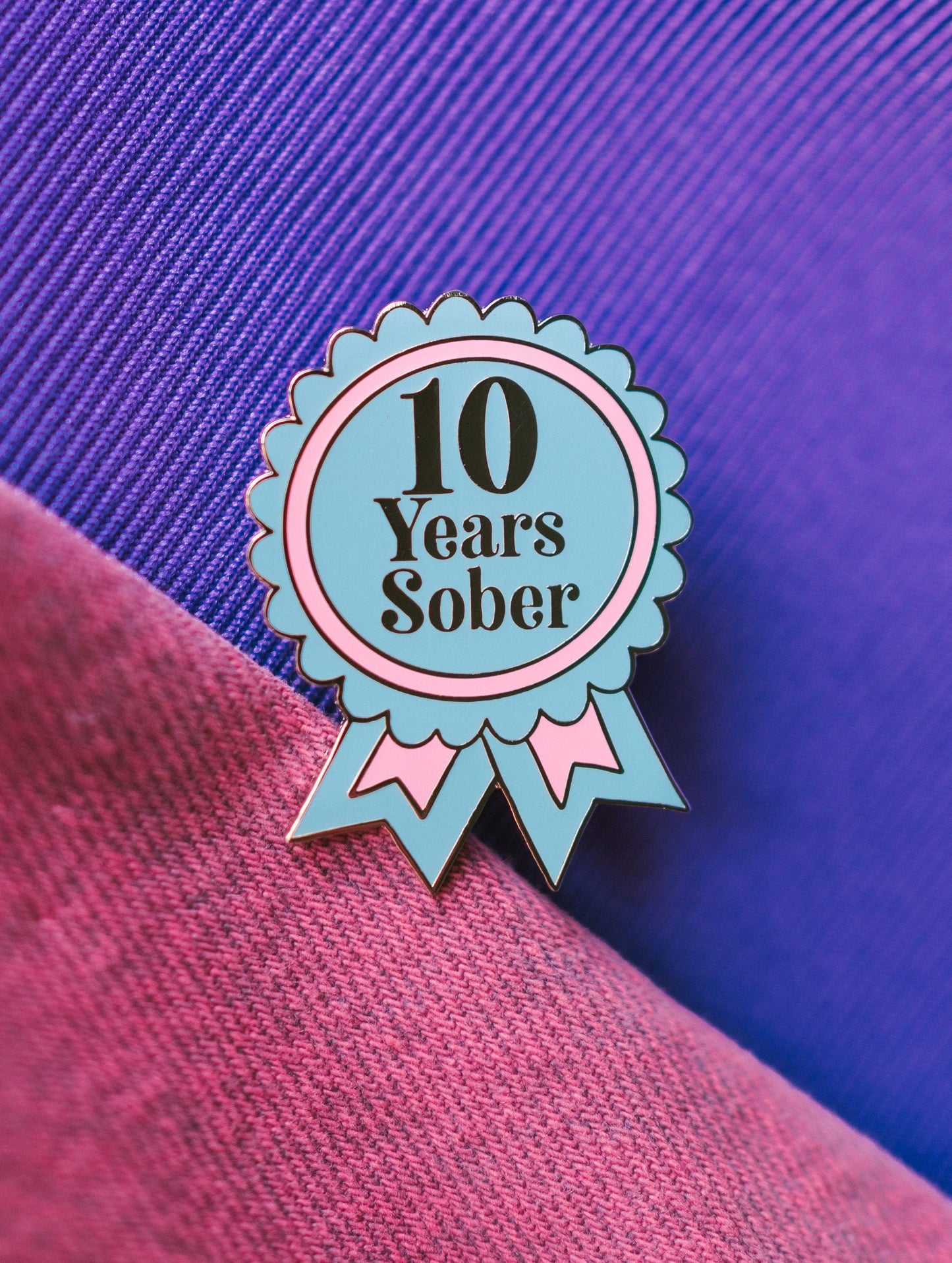10 Years Sober Pin