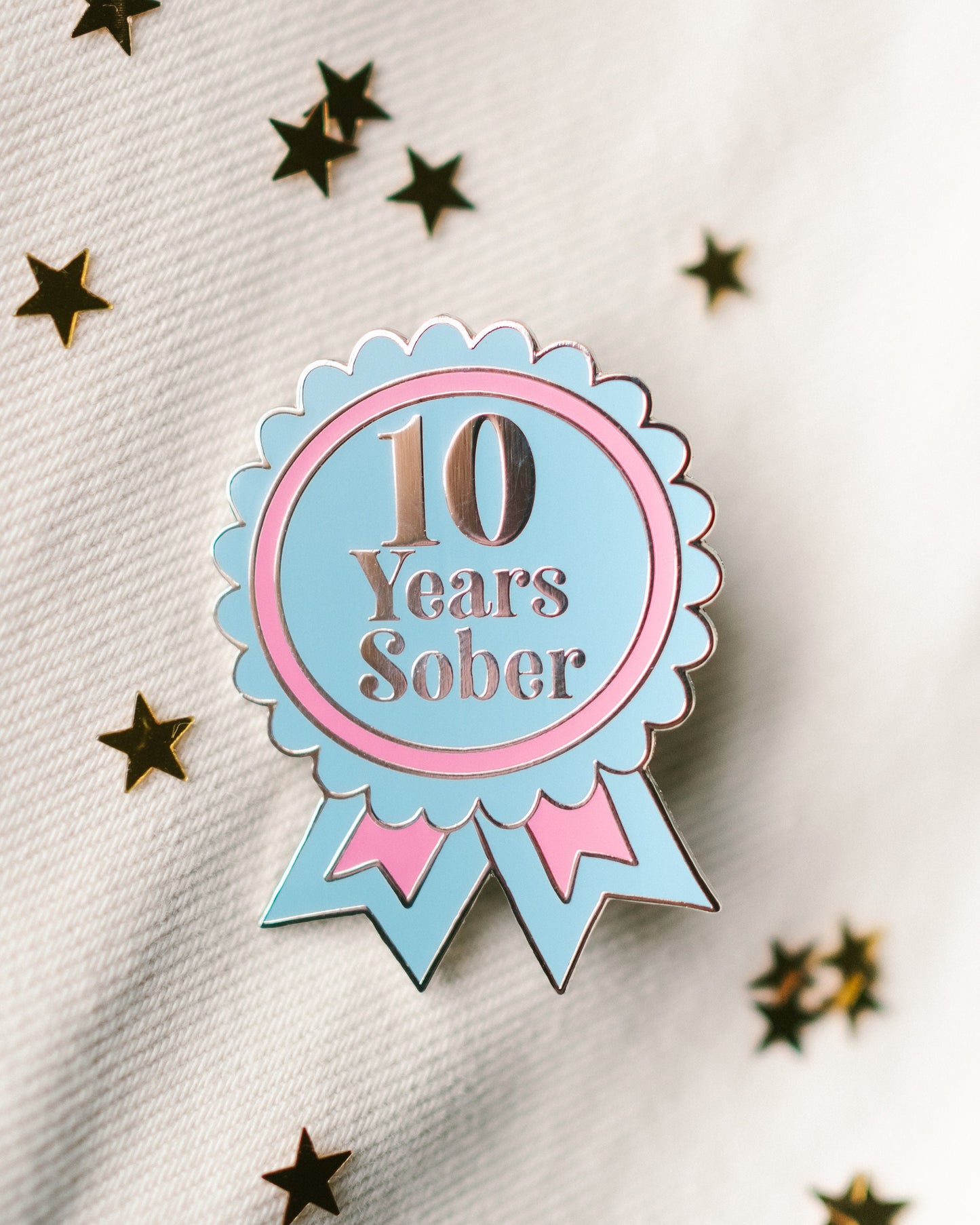 10 Years Sober Pin
