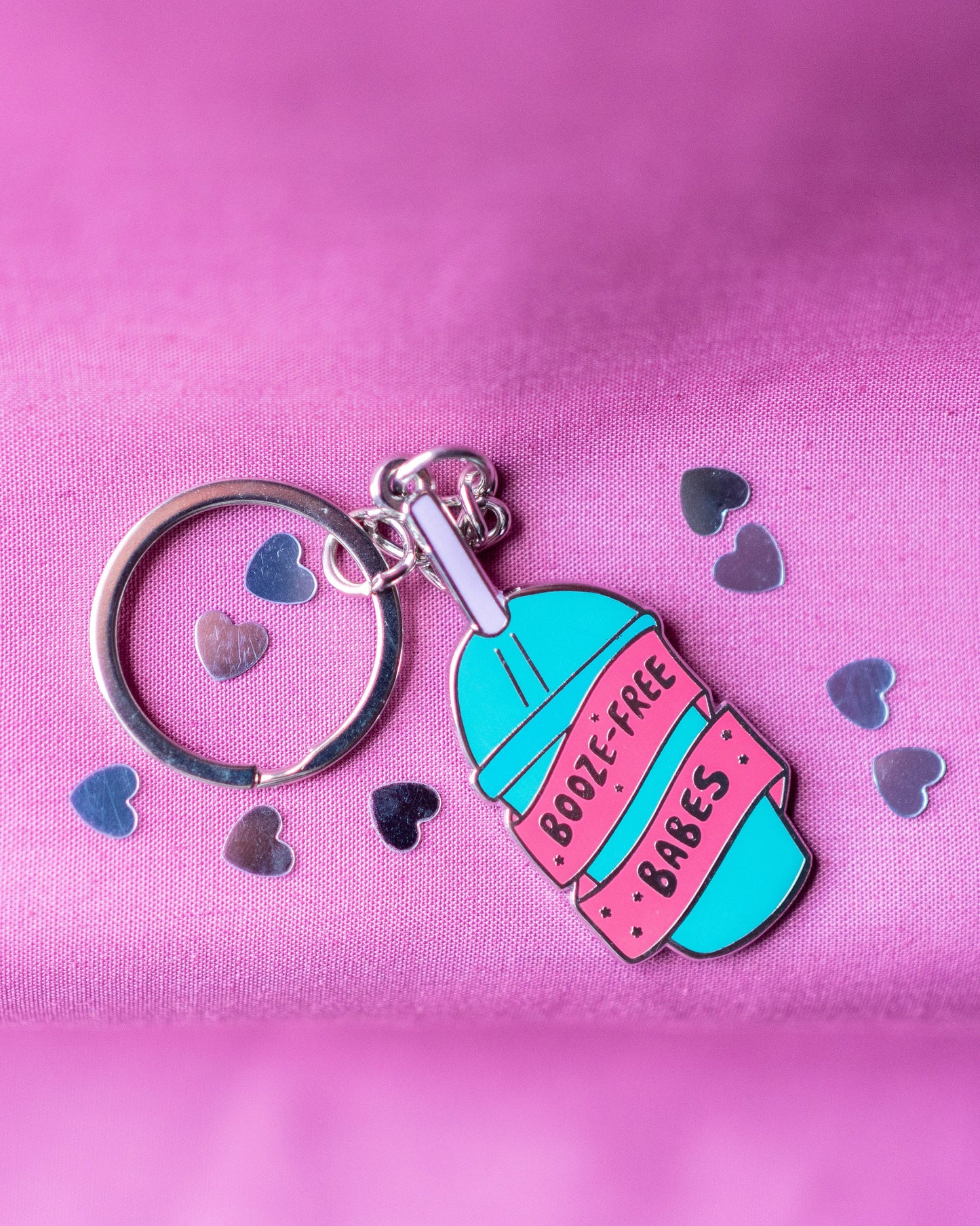 Booze Free Babes Keyring