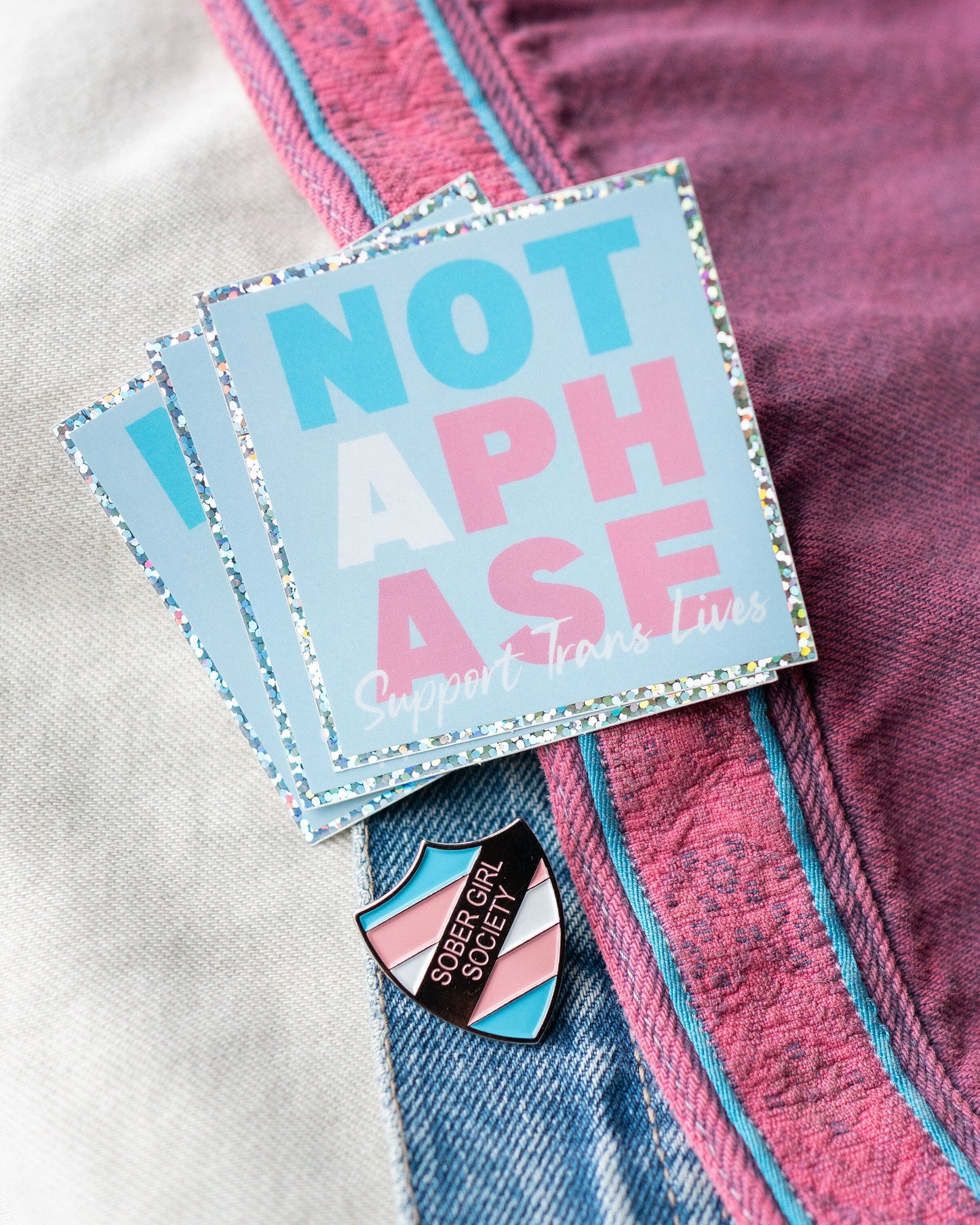 Sober Girl Society X Not a Phase Collaboration Pin