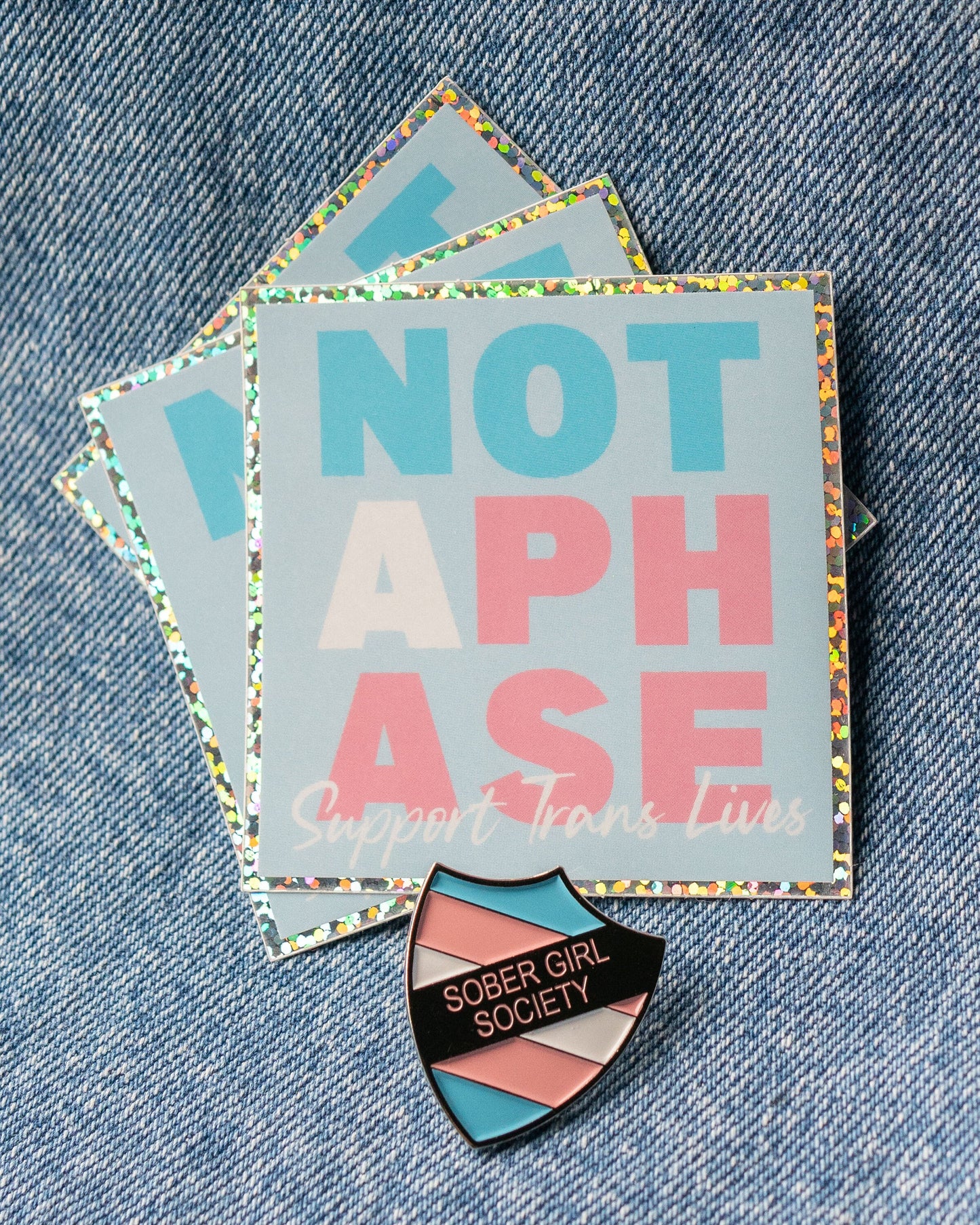 Sober Girl Society X Not a Phase Collaboration Pin