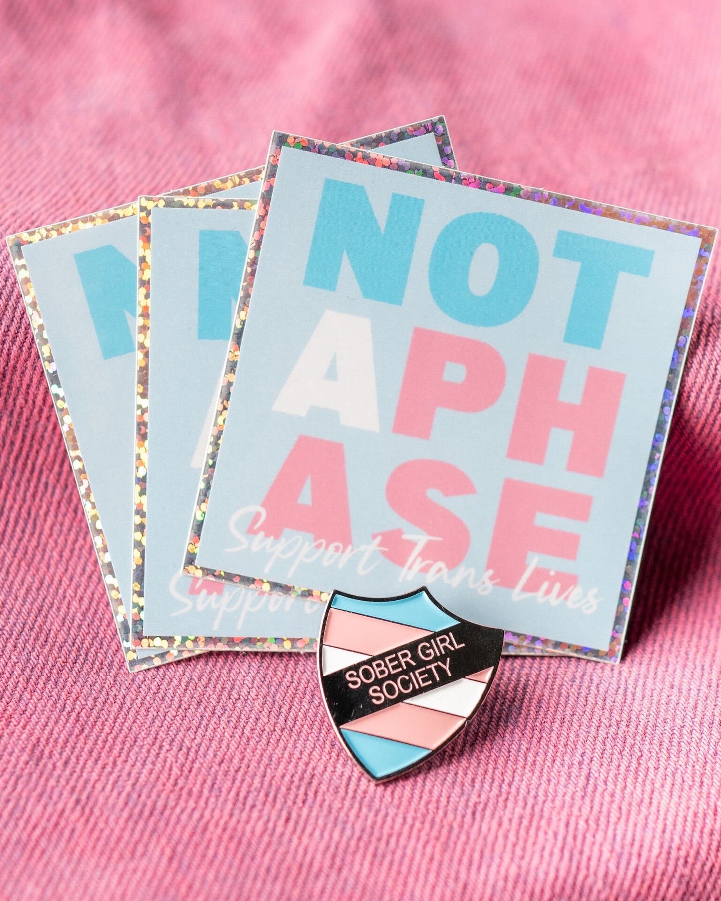 Sober Girl Society X Not a Phase Collaboration Pin