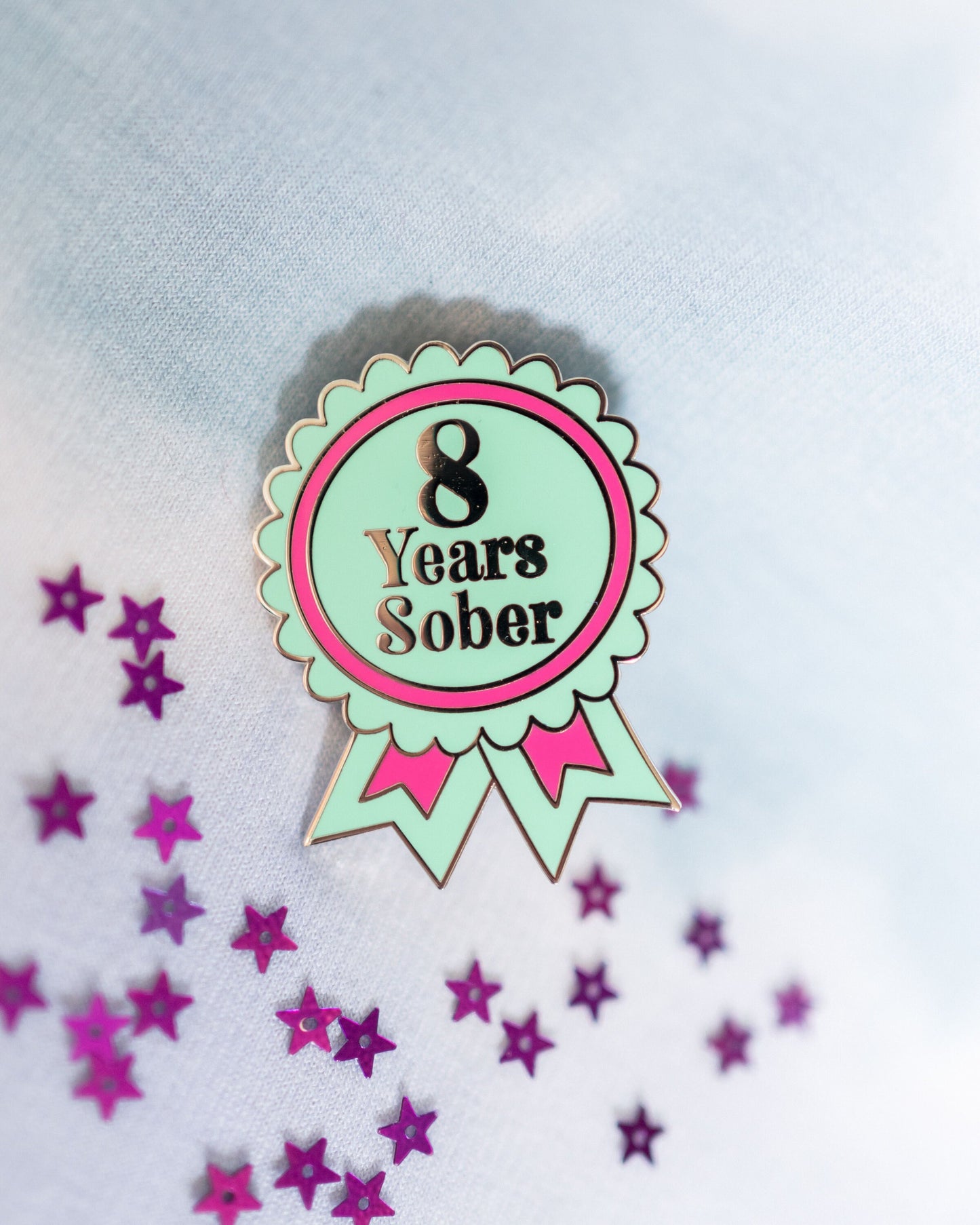 8 Years Sober Pin