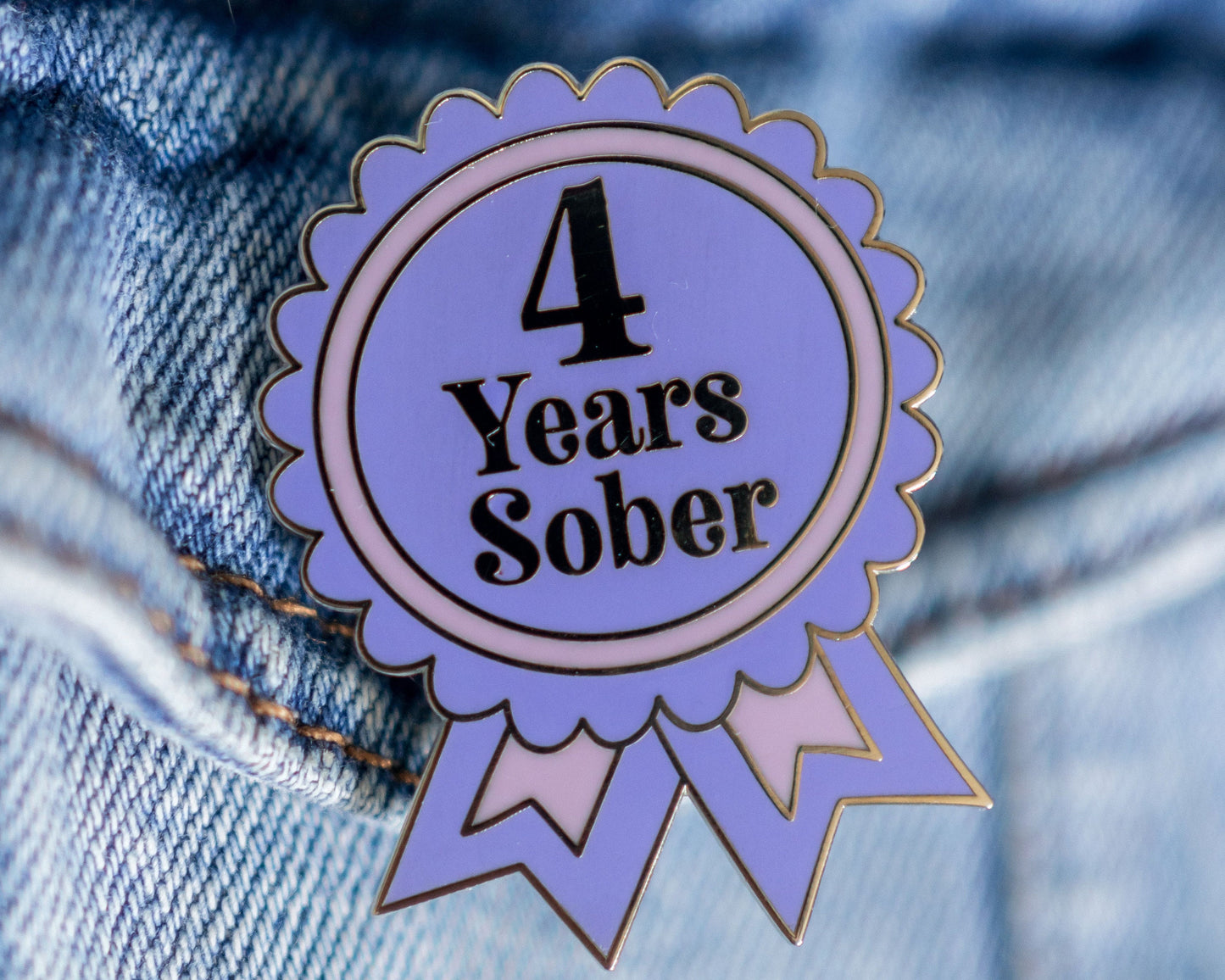 4 Years Sober Pin
