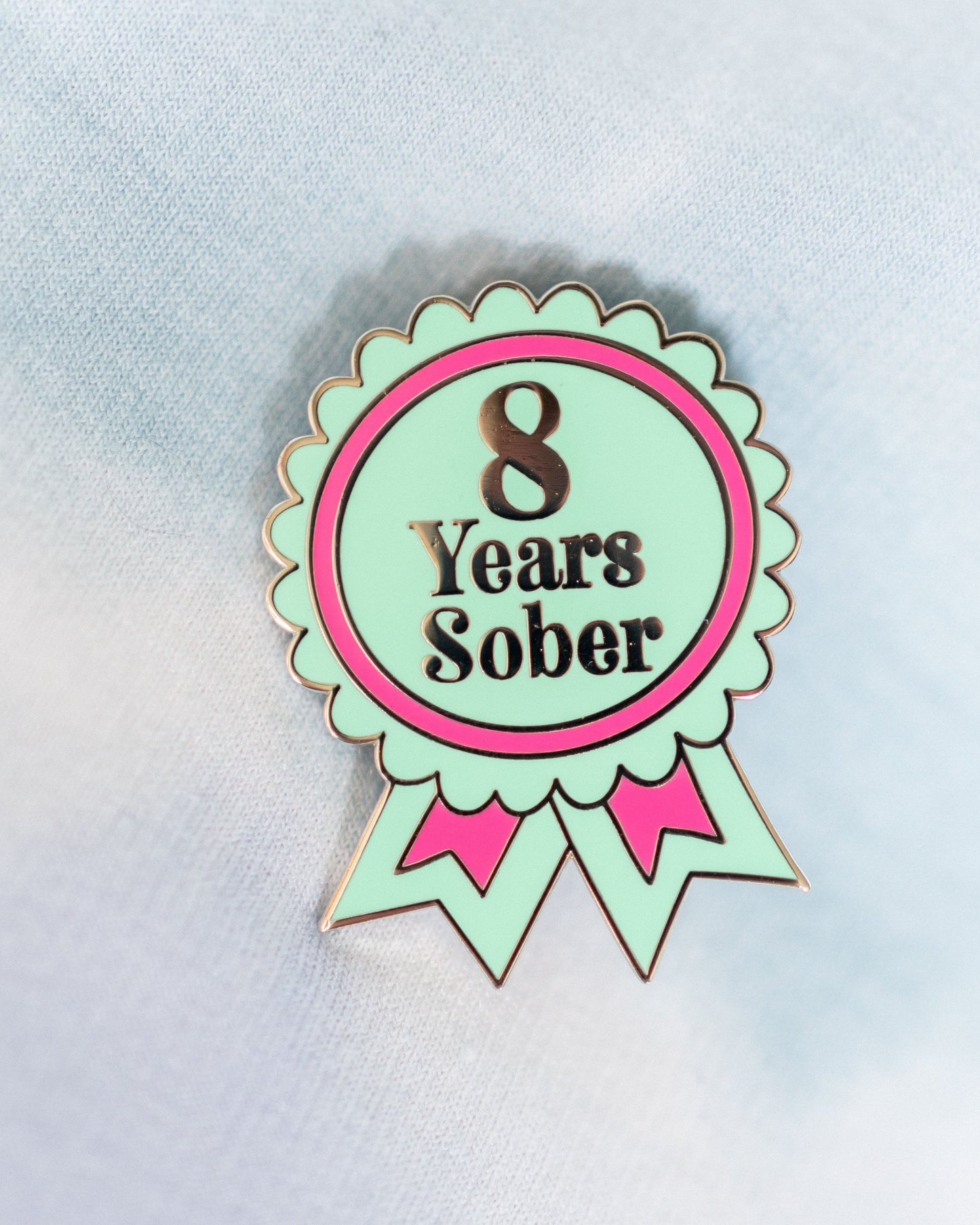 8 Years Sober Pin