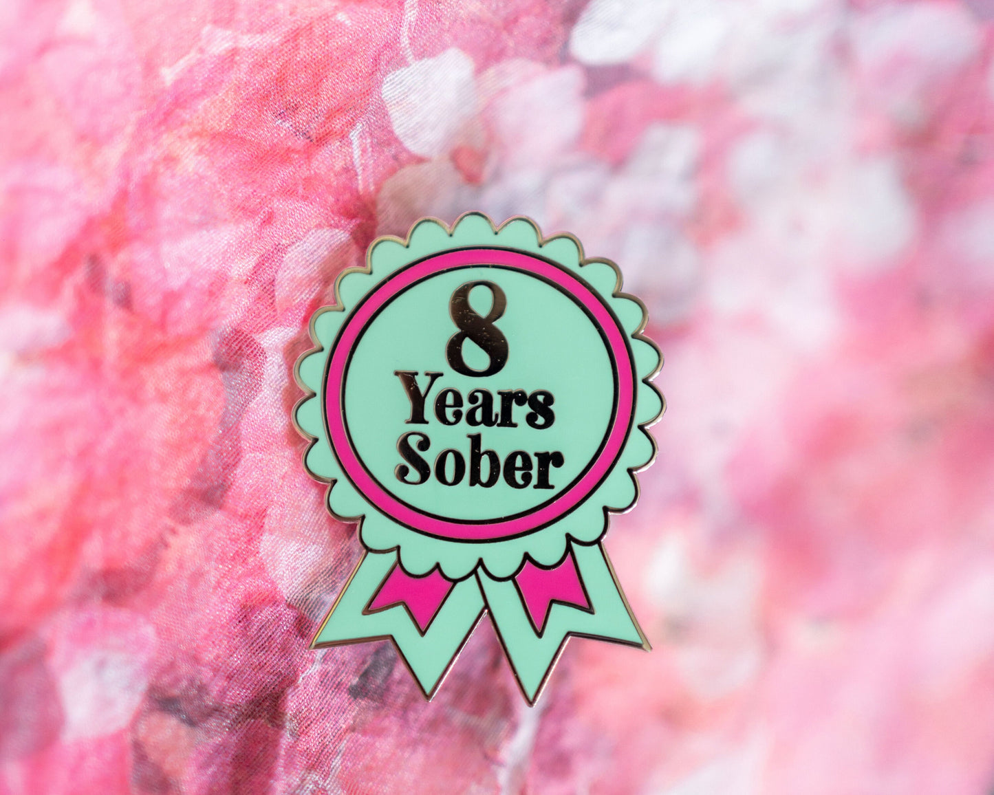8 Years Sober Pin