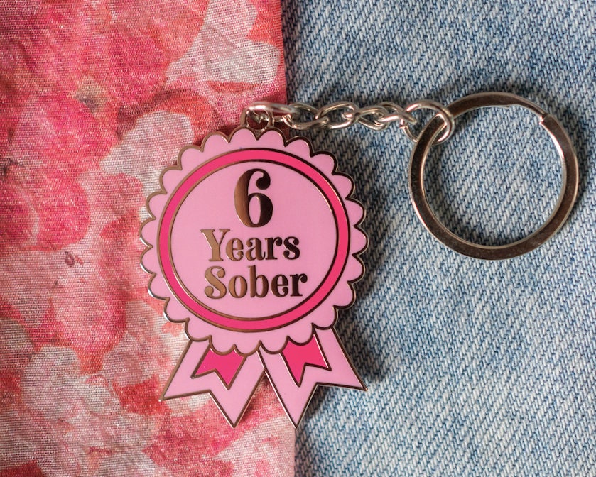 6 Year Sober Keyring