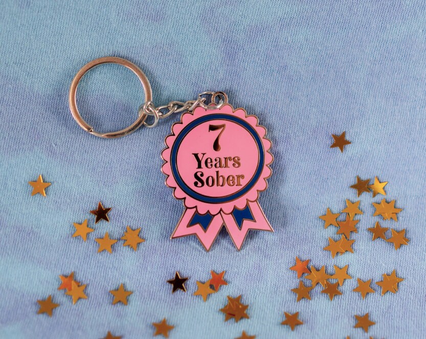 7 Year Sober Keyring