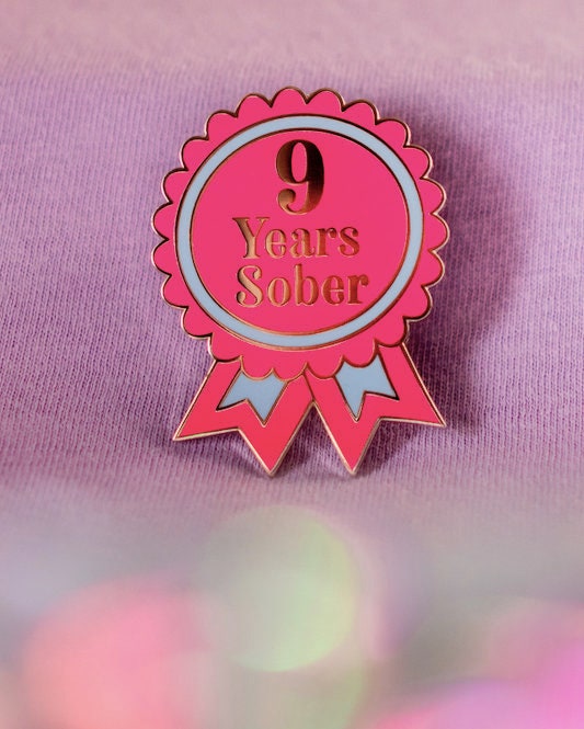 9 Years Sober Pin