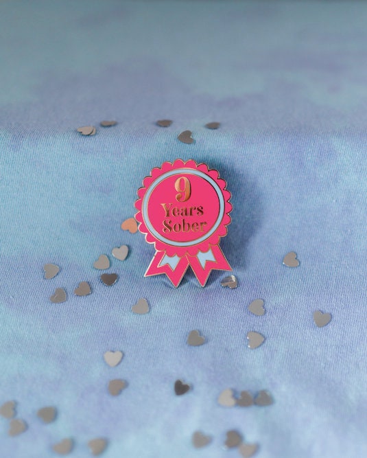 9 Years Sober Pin