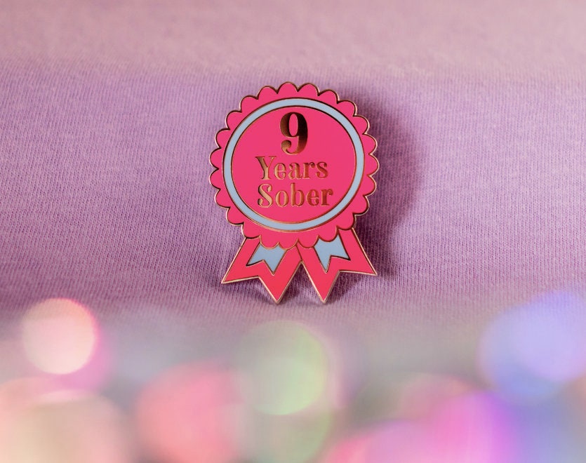9 Years Sober Pin