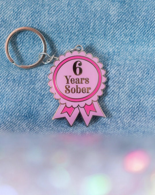 6 Year Sober Keyring