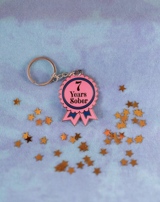 7 Year Sober Keyring