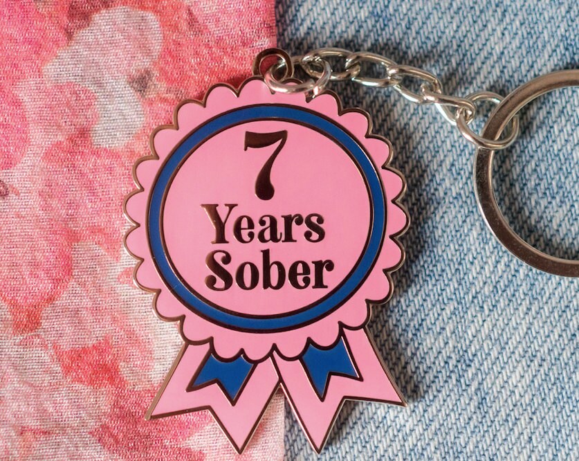 7 Year Sober Keyring