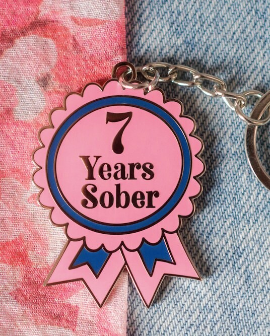 7 Year Sober Keyring