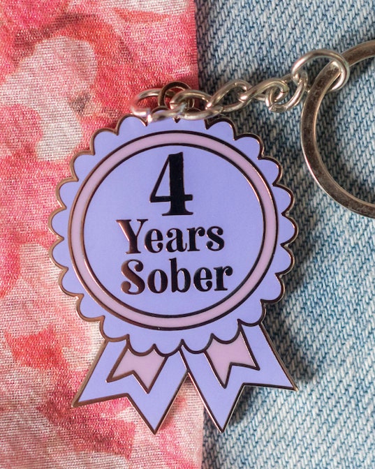 4 Year Sober Keyring