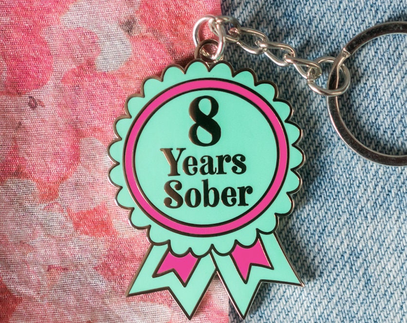 8 Year Sober Keyring