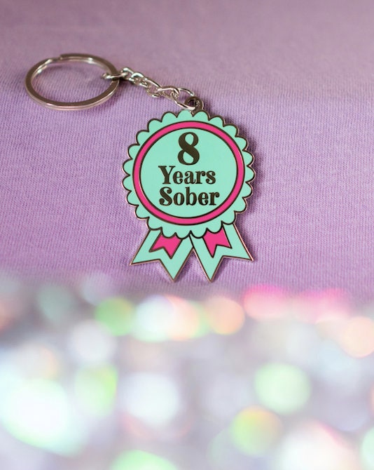 8 Year Sober Keyring