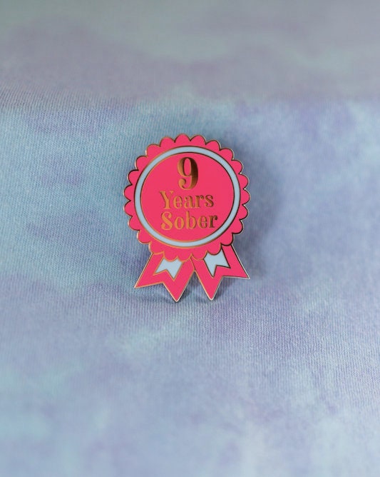 9 Years Sober Pin
