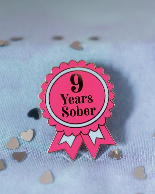 9 Years Sober Pin