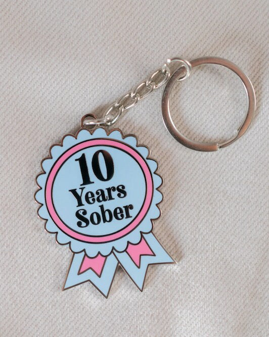 10 Year Sober Keyring