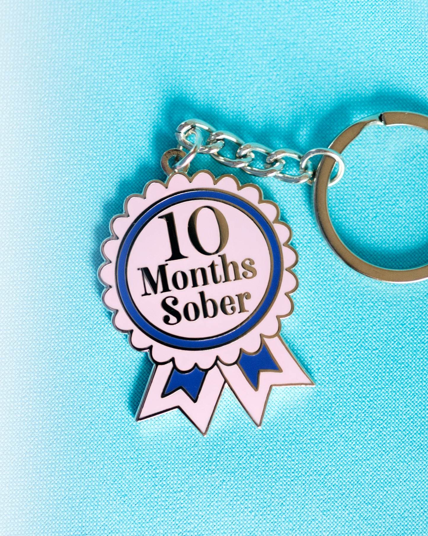 10 Month Sober Keyring