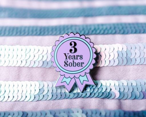 3 Years Sober Pin