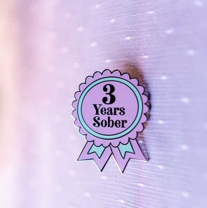 3 Years Sober Pin