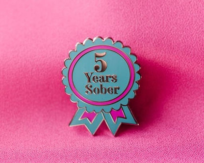 5 Years Sober Pin