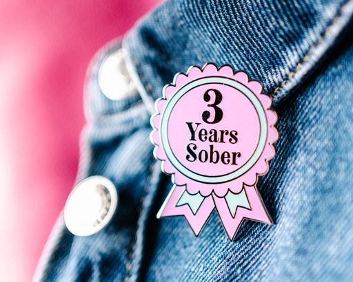 3 Years Sober Pin