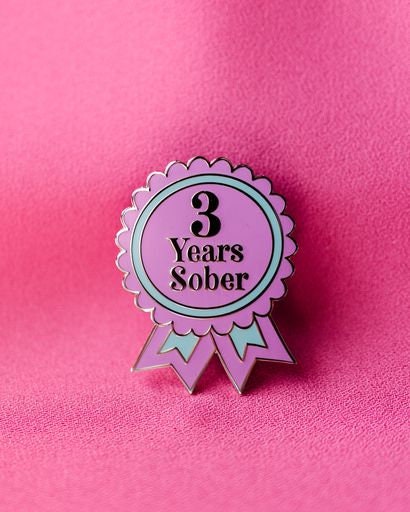 3 Years Sober Pin