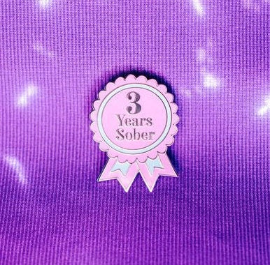 3 Years Sober Pin