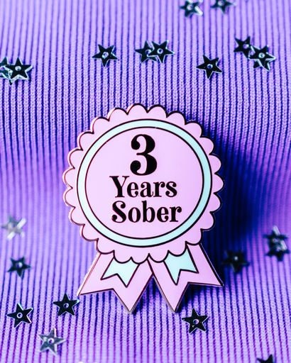 3 Years Sober Pin