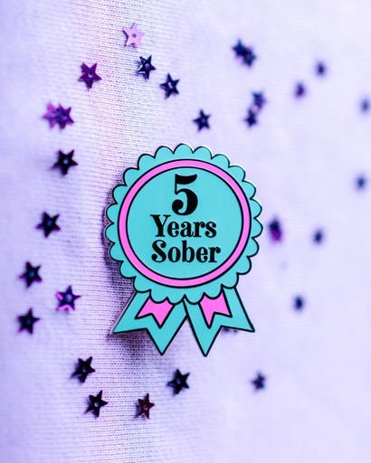 5 Years Sober Pin