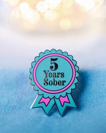 5 Years Sober Pin