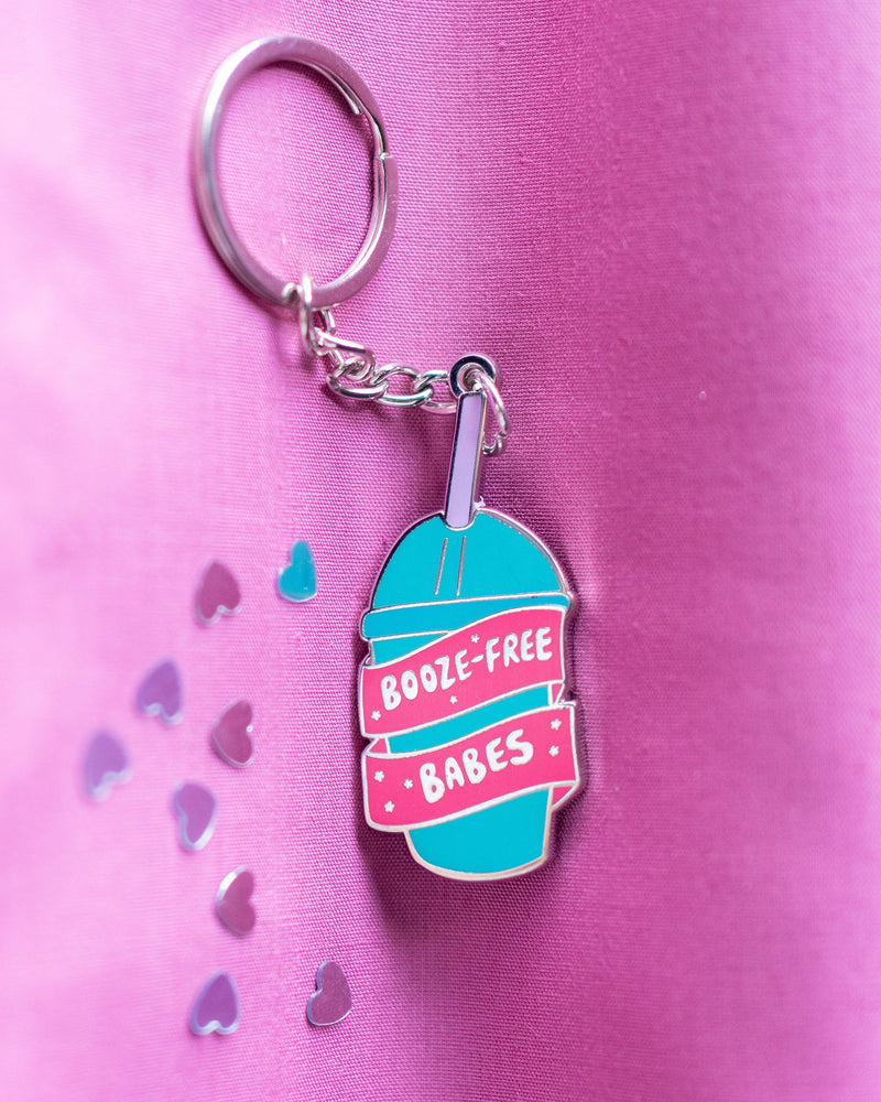 Booze Free Babes Keyring