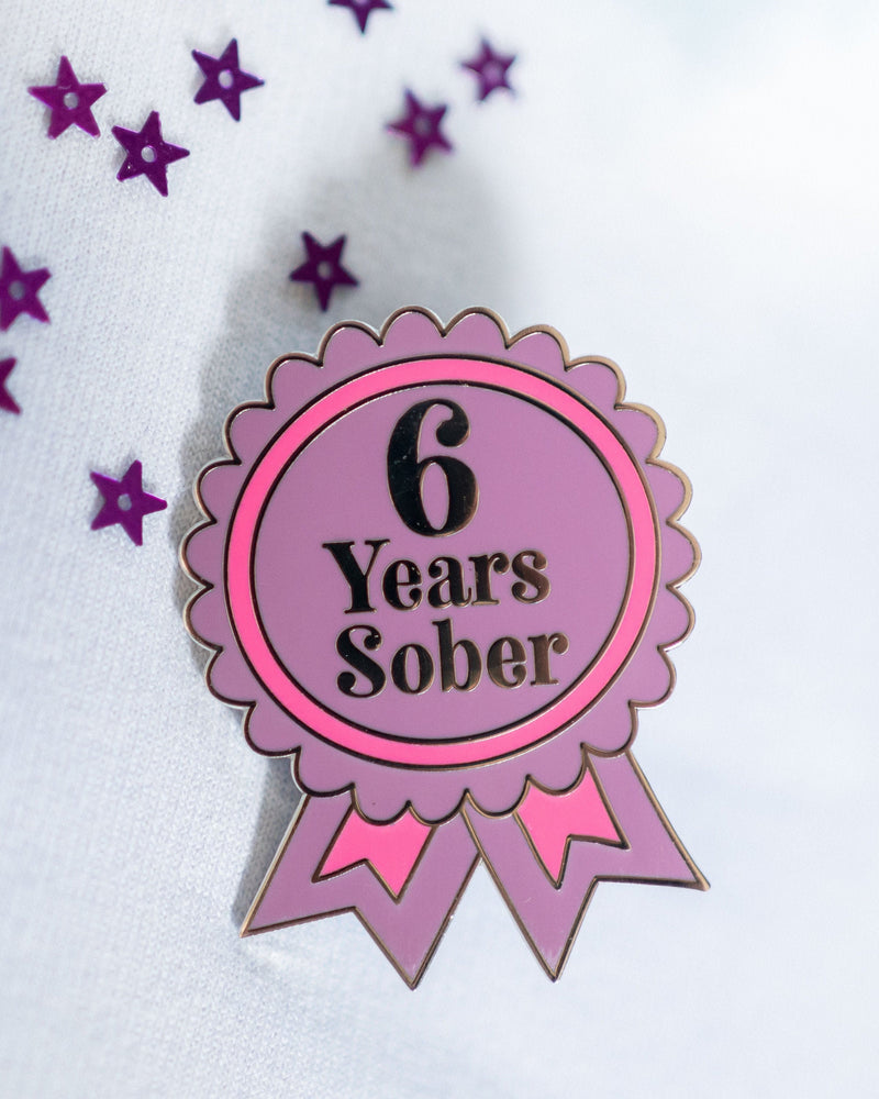 6 Years Sober Pin