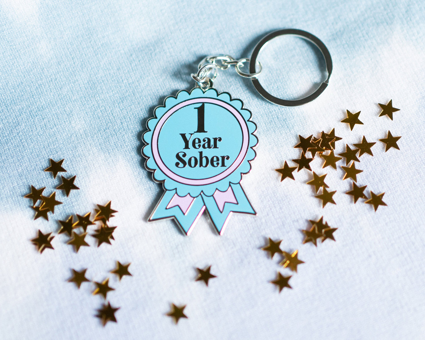 1 Year Sober Keyring