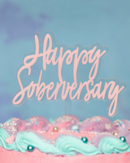 Cake Topper Happy Soberversary