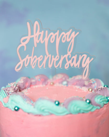 Cake Topper Happy Soberversary