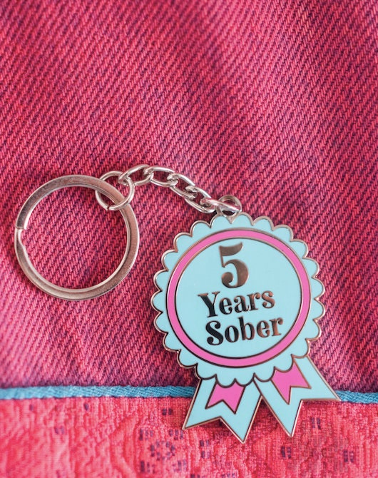 5 Year Sober Keyring