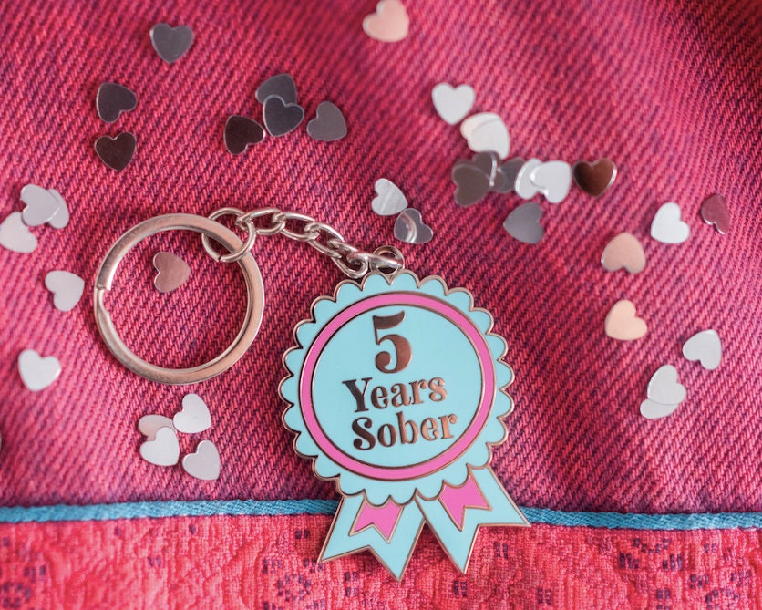 5 Year Sober Keyring